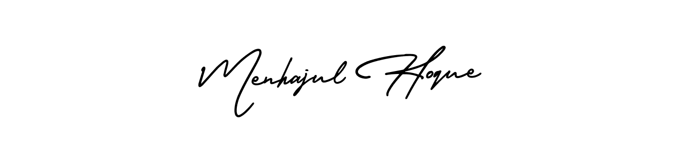 Menhajul Hoque stylish signature style. Best Handwritten Sign (AmerikaSignatureDemo-Regular) for my name. Handwritten Signature Collection Ideas for my name Menhajul Hoque. Menhajul Hoque signature style 3 images and pictures png