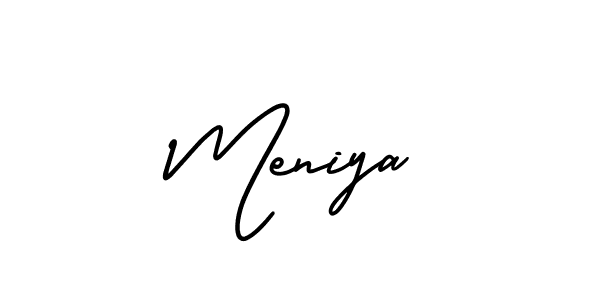 Also You can easily find your signature by using the search form. We will create Meniya name handwritten signature images for you free of cost using AmerikaSignatureDemo-Regular sign style. Meniya signature style 3 images and pictures png