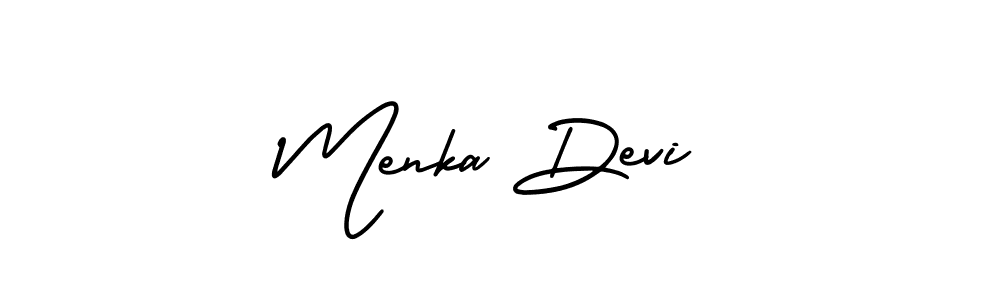 How to make Menka Devi signature? AmerikaSignatureDemo-Regular is a professional autograph style. Create handwritten signature for Menka Devi name. Menka Devi signature style 3 images and pictures png