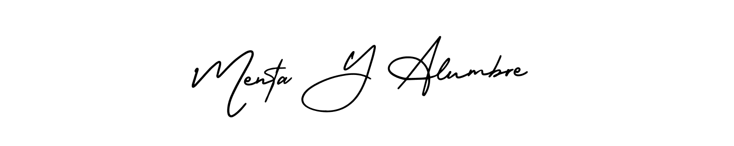Also we have Menta Y Alumbre name is the best signature style. Create professional handwritten signature collection using AmerikaSignatureDemo-Regular autograph style. Menta Y Alumbre signature style 3 images and pictures png