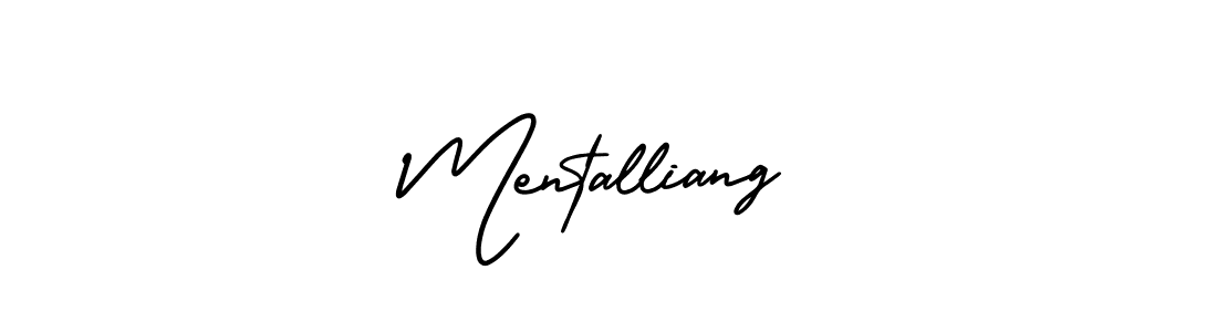 How to make Mentalliang signature? AmerikaSignatureDemo-Regular is a professional autograph style. Create handwritten signature for Mentalliang name. Mentalliang signature style 3 images and pictures png