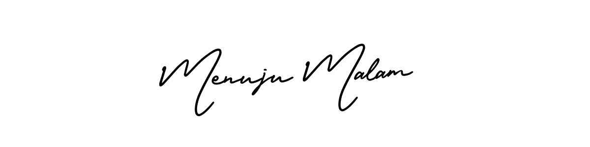 How to Draw Menuju Malam signature style? AmerikaSignatureDemo-Regular is a latest design signature styles for name Menuju Malam. Menuju Malam signature style 3 images and pictures png