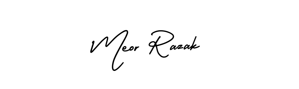 Also You can easily find your signature by using the search form. We will create Meor Razak name handwritten signature images for you free of cost using AmerikaSignatureDemo-Regular sign style. Meor Razak signature style 3 images and pictures png
