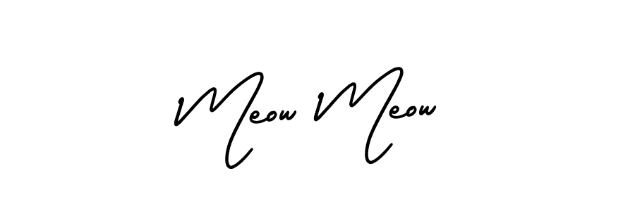 Check out images of Autograph of Meow Meow name. Actor Meow Meow Signature Style. AmerikaSignatureDemo-Regular is a professional sign style online. Meow Meow signature style 3 images and pictures png