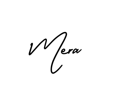 How to make Mera name signature. Use AmerikaSignatureDemo-Regular style for creating short signs online. This is the latest handwritten sign. Mera signature style 3 images and pictures png