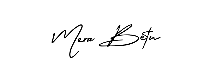 How to make Mera Betu signature? AmerikaSignatureDemo-Regular is a professional autograph style. Create handwritten signature for Mera Betu name. Mera Betu signature style 3 images and pictures png