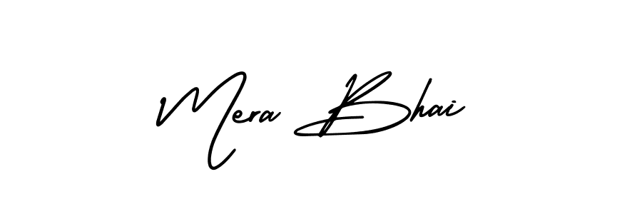 Use a signature maker to create a handwritten signature online. With this signature software, you can design (AmerikaSignatureDemo-Regular) your own signature for name Mera Bhai. Mera Bhai signature style 3 images and pictures png