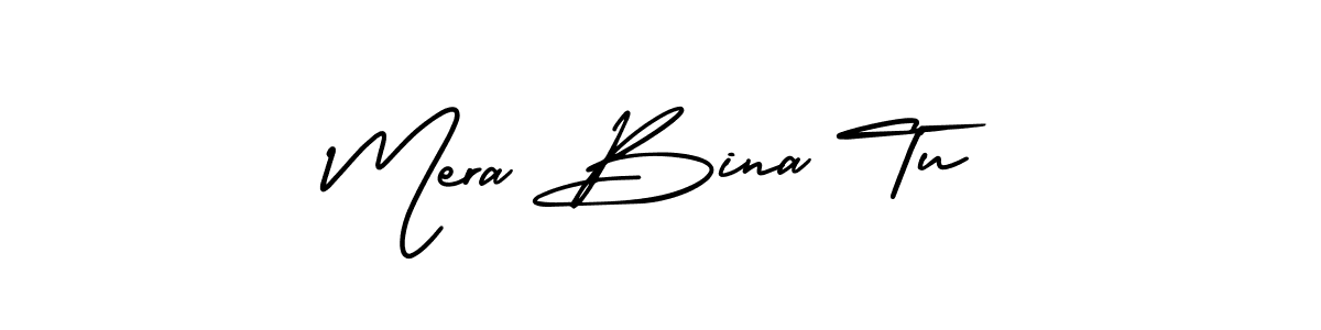 if you are searching for the best signature style for your name Mera Bina Tu. so please give up your signature search. here we have designed multiple signature styles  using AmerikaSignatureDemo-Regular. Mera Bina Tu signature style 3 images and pictures png