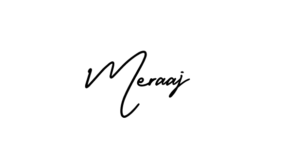 Use a signature maker to create a handwritten signature online. With this signature software, you can design (AmerikaSignatureDemo-Regular) your own signature for name Meraaj. Meraaj signature style 3 images and pictures png