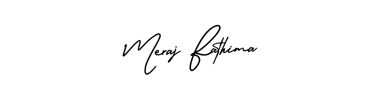 This is the best signature style for the Meraj Fathima name. Also you like these signature font (AmerikaSignatureDemo-Regular). Mix name signature. Meraj Fathima signature style 3 images and pictures png