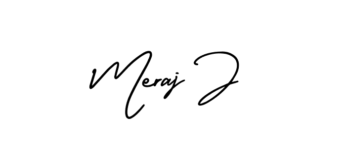 Make a beautiful signature design for name Meraj J. Use this online signature maker to create a handwritten signature for free. Meraj J signature style 3 images and pictures png