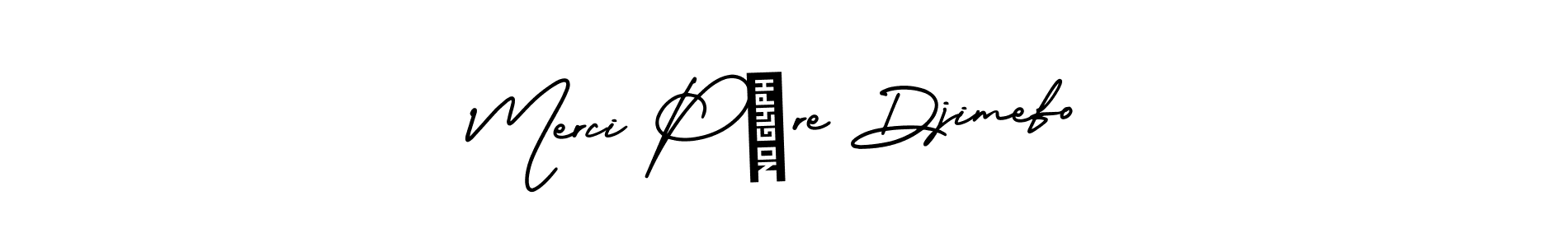 Similarly AmerikaSignatureDemo-Regular is the best handwritten signature design. Signature creator online .You can use it as an online autograph creator for name Merci Père Djimefo. Merci Père Djimefo signature style 3 images and pictures png