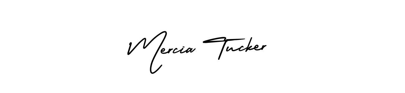 How to make Mercia Tucker name signature. Use AmerikaSignatureDemo-Regular style for creating short signs online. This is the latest handwritten sign. Mercia Tucker signature style 3 images and pictures png
