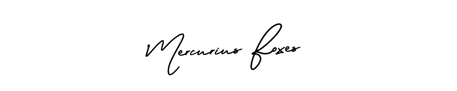 How to make Mercurius Foxes name signature. Use AmerikaSignatureDemo-Regular style for creating short signs online. This is the latest handwritten sign. Mercurius Foxes signature style 3 images and pictures png