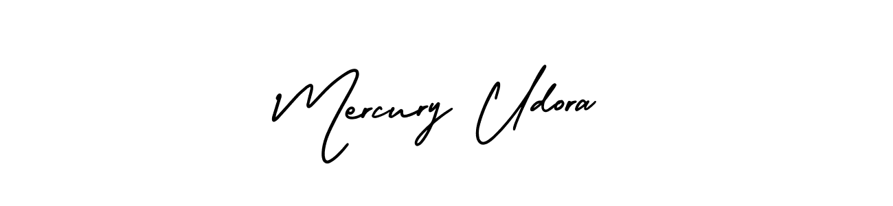 Make a beautiful signature design for name Mercury Udora. With this signature (AmerikaSignatureDemo-Regular) style, you can create a handwritten signature for free. Mercury Udora signature style 3 images and pictures png