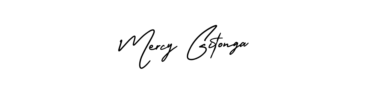 Design your own signature with our free online signature maker. With this signature software, you can create a handwritten (AmerikaSignatureDemo-Regular) signature for name Mercy Gitonga. Mercy Gitonga signature style 3 images and pictures png