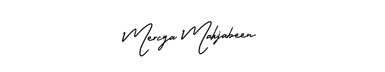 Make a short Mercya Mahjabeen signature style. Manage your documents anywhere anytime using AmerikaSignatureDemo-Regular. Create and add eSignatures, submit forms, share and send files easily. Mercya Mahjabeen signature style 3 images and pictures png