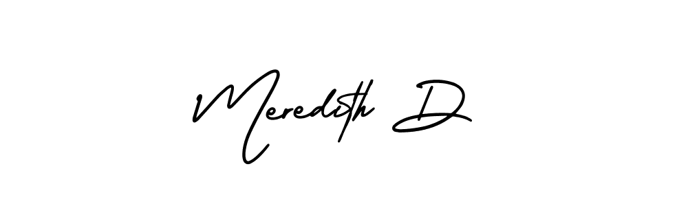 Also we have Meredith D name is the best signature style. Create professional handwritten signature collection using AmerikaSignatureDemo-Regular autograph style. Meredith D signature style 3 images and pictures png