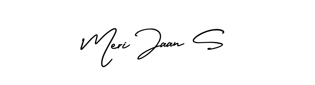 Meri Jaan S stylish signature style. Best Handwritten Sign (AmerikaSignatureDemo-Regular) for my name. Handwritten Signature Collection Ideas for my name Meri Jaan S. Meri Jaan S signature style 3 images and pictures png