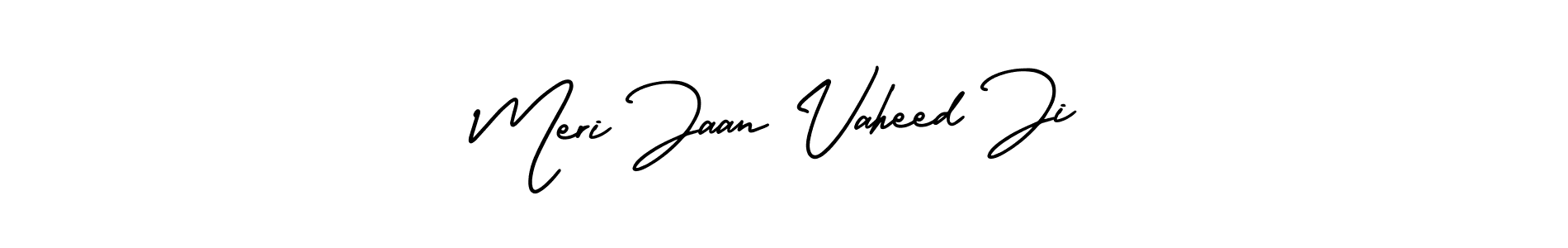 See photos of Meri Jaan Vaheed Ji official signature by Spectra . Check more albums & portfolios. Read reviews & check more about AmerikaSignatureDemo-Regular font. Meri Jaan Vaheed Ji signature style 3 images and pictures png