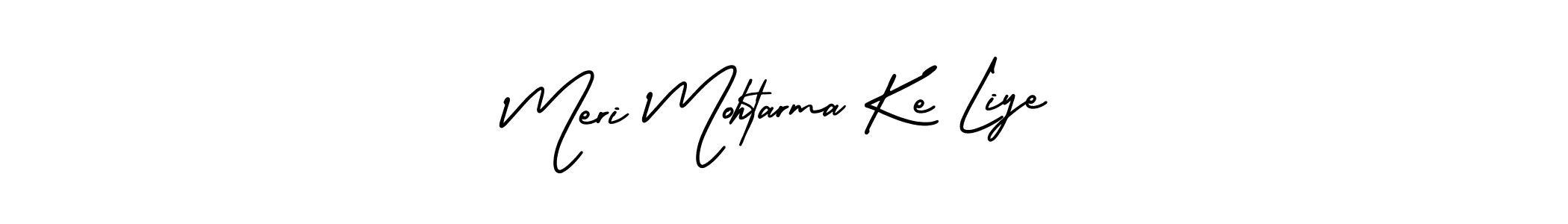 Meri Mohtarma Ke Liye stylish signature style. Best Handwritten Sign (AmerikaSignatureDemo-Regular) for my name. Handwritten Signature Collection Ideas for my name Meri Mohtarma Ke Liye. Meri Mohtarma Ke Liye signature style 3 images and pictures png