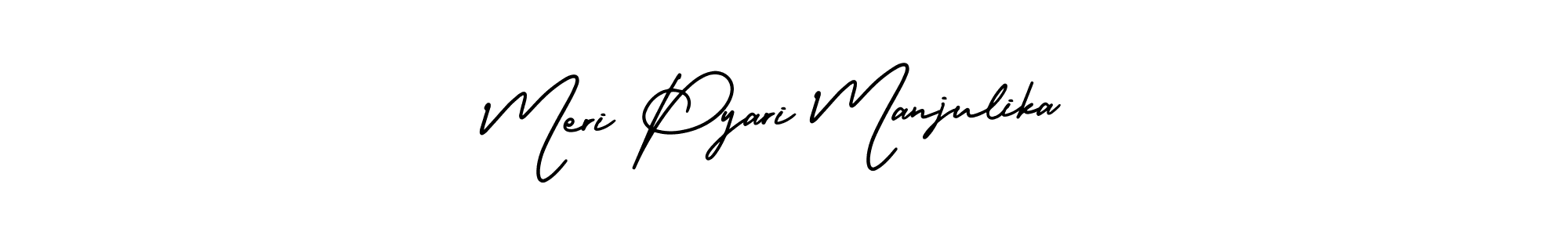Design your own signature with our free online signature maker. With this signature software, you can create a handwritten (AmerikaSignatureDemo-Regular) signature for name Meri Pyari Manjulika. Meri Pyari Manjulika signature style 3 images and pictures png