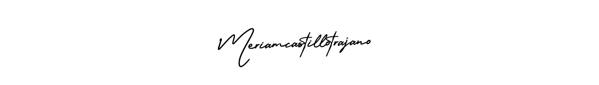 Make a beautiful signature design for name Meriamcastillotrajano. With this signature (AmerikaSignatureDemo-Regular) style, you can create a handwritten signature for free. Meriamcastillotrajano signature style 3 images and pictures png