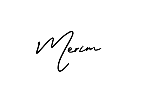 Best and Professional Signature Style for Merim. AmerikaSignatureDemo-Regular Best Signature Style Collection. Merim signature style 3 images and pictures png