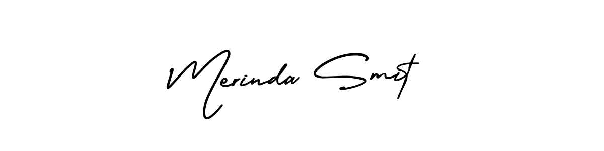 Merinda Smit stylish signature style. Best Handwritten Sign (AmerikaSignatureDemo-Regular) for my name. Handwritten Signature Collection Ideas for my name Merinda Smit. Merinda Smit signature style 3 images and pictures png