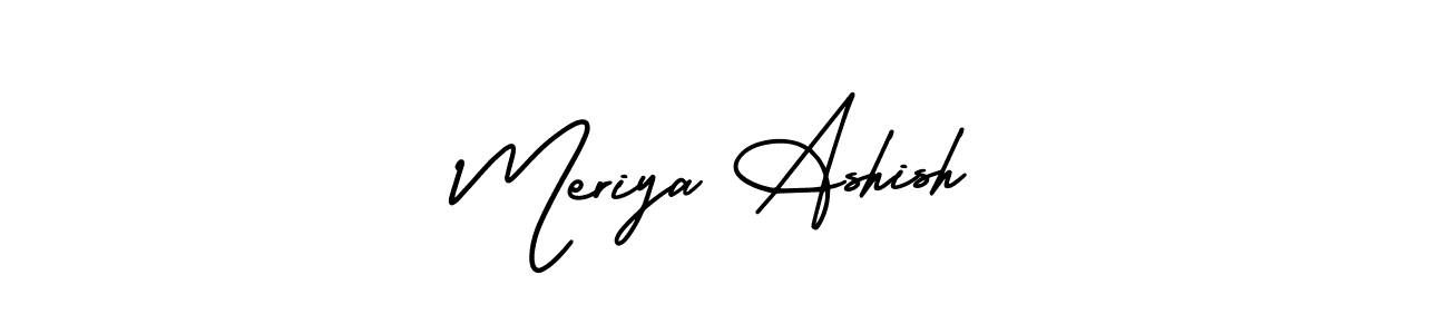 Use a signature maker to create a handwritten signature online. With this signature software, you can design (AmerikaSignatureDemo-Regular) your own signature for name Meriya Ashish. Meriya Ashish signature style 3 images and pictures png