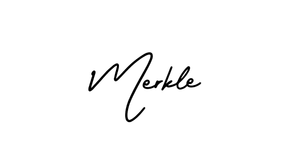 You should practise on your own different ways (AmerikaSignatureDemo-Regular) to write your name (Merkle) in signature. don't let someone else do it for you. Merkle signature style 3 images and pictures png