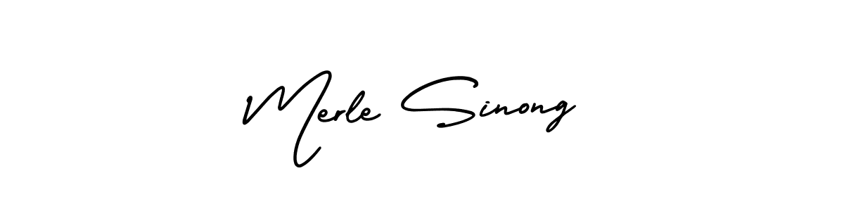 Also we have Merle Sinong name is the best signature style. Create professional handwritten signature collection using AmerikaSignatureDemo-Regular autograph style. Merle Sinong signature style 3 images and pictures png