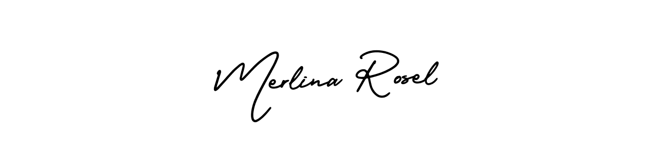 Make a short Merlina Rosel signature style. Manage your documents anywhere anytime using AmerikaSignatureDemo-Regular. Create and add eSignatures, submit forms, share and send files easily. Merlina Rosel signature style 3 images and pictures png