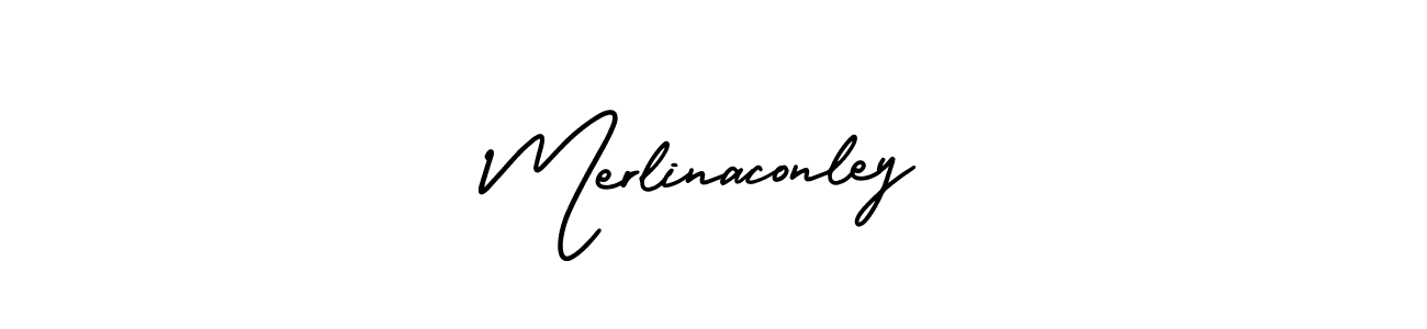 Merlinaconley stylish signature style. Best Handwritten Sign (AmerikaSignatureDemo-Regular) for my name. Handwritten Signature Collection Ideas for my name Merlinaconley. Merlinaconley signature style 3 images and pictures png