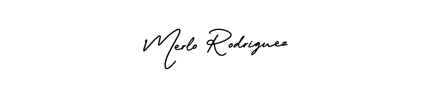Create a beautiful signature design for name Merlo Rodriguez. With this signature (AmerikaSignatureDemo-Regular) fonts, you can make a handwritten signature for free. Merlo Rodriguez signature style 3 images and pictures png