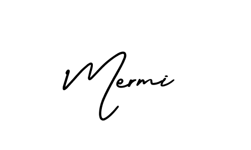 The best way (AmerikaSignatureDemo-Regular) to make a short signature is to pick only two or three words in your name. The name Mermi include a total of six letters. For converting this name. Mermi signature style 3 images and pictures png