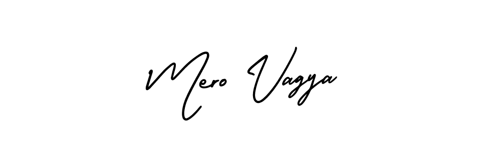 Similarly AmerikaSignatureDemo-Regular is the best handwritten signature design. Signature creator online .You can use it as an online autograph creator for name Mero Vagya. Mero Vagya signature style 3 images and pictures png