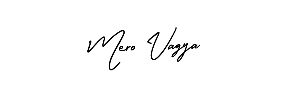 Mero Vagya stylish signature style. Best Handwritten Sign (AmerikaSignatureDemo-Regular) for my name. Handwritten Signature Collection Ideas for my name Mero Vagya. Mero Vagya signature style 3 images and pictures png