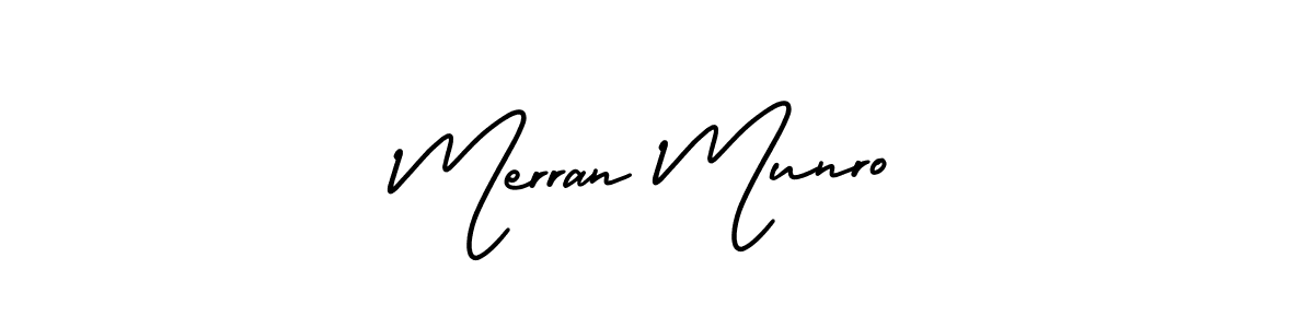 Create a beautiful signature design for name Merran Munro. With this signature (AmerikaSignatureDemo-Regular) fonts, you can make a handwritten signature for free. Merran Munro signature style 3 images and pictures png