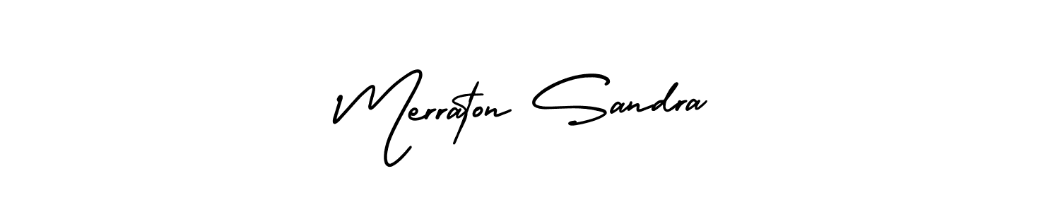 Design your own signature with our free online signature maker. With this signature software, you can create a handwritten (AmerikaSignatureDemo-Regular) signature for name Merraton Sandra. Merraton Sandra signature style 3 images and pictures png