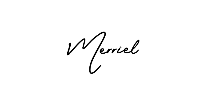 How to Draw Merriel signature style? AmerikaSignatureDemo-Regular is a latest design signature styles for name Merriel. Merriel signature style 3 images and pictures png