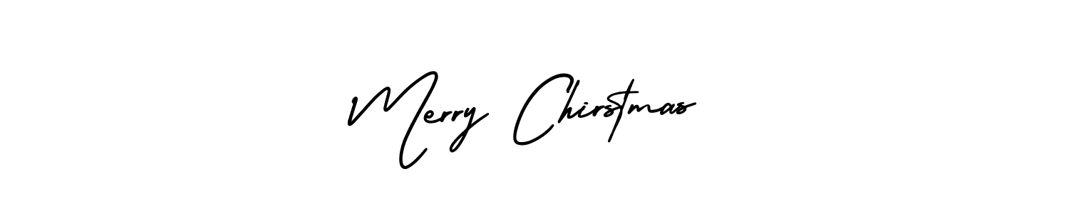 Merry Chirstmas stylish signature style. Best Handwritten Sign (AmerikaSignatureDemo-Regular) for my name. Handwritten Signature Collection Ideas for my name Merry Chirstmas. Merry Chirstmas signature style 3 images and pictures png