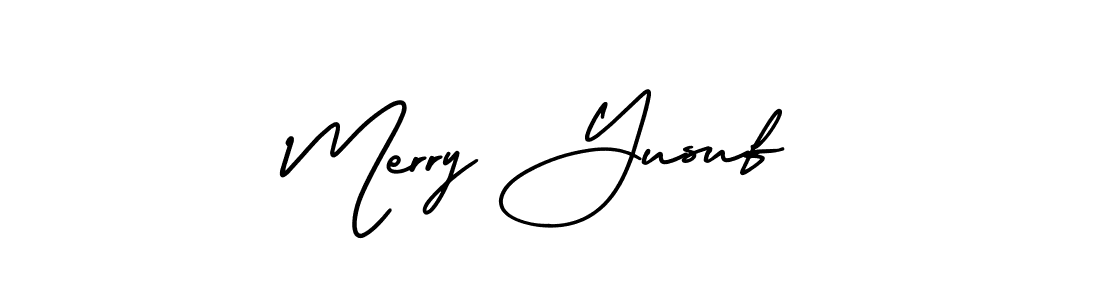 if you are searching for the best signature style for your name Merry Yusuf. so please give up your signature search. here we have designed multiple signature styles  using AmerikaSignatureDemo-Regular. Merry Yusuf signature style 3 images and pictures png