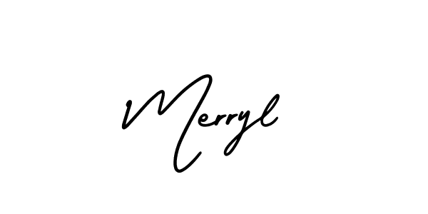 AmerikaSignatureDemo-Regular is a professional signature style that is perfect for those who want to add a touch of class to their signature. It is also a great choice for those who want to make their signature more unique. Get Merryl name to fancy signature for free. Merryl signature style 3 images and pictures png