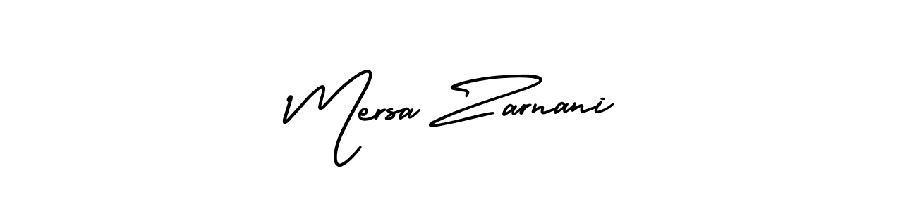 How to make Mersa Zarnani signature? AmerikaSignatureDemo-Regular is a professional autograph style. Create handwritten signature for Mersa Zarnani name. Mersa Zarnani signature style 3 images and pictures png