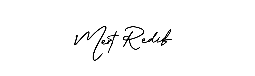 Check out images of Autograph of Mert Redif name. Actor Mert Redif Signature Style. AmerikaSignatureDemo-Regular is a professional sign style online. Mert Redif signature style 3 images and pictures png