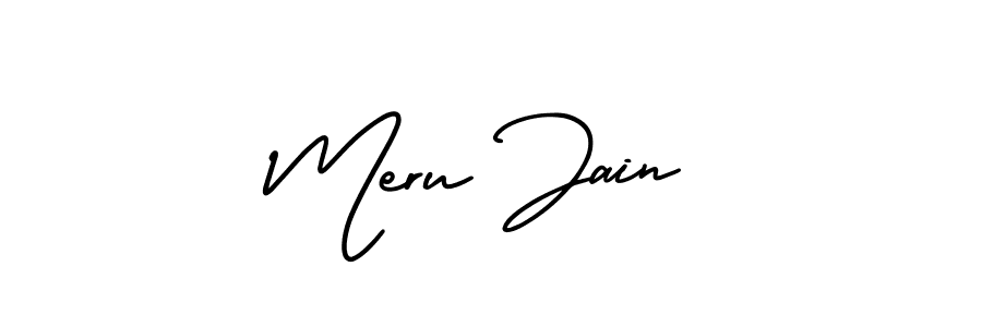 How to Draw Meru Jain signature style? AmerikaSignatureDemo-Regular is a latest design signature styles for name Meru Jain. Meru Jain signature style 3 images and pictures png