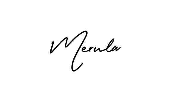 It looks lik you need a new signature style for name Merula. Design unique handwritten (AmerikaSignatureDemo-Regular) signature with our free signature maker in just a few clicks. Merula signature style 3 images and pictures png