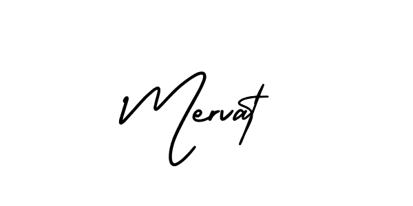 Design your own signature with our free online signature maker. With this signature software, you can create a handwritten (AmerikaSignatureDemo-Regular) signature for name Mervat. Mervat signature style 3 images and pictures png