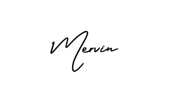 Use a signature maker to create a handwritten signature online. With this signature software, you can design (AmerikaSignatureDemo-Regular) your own signature for name Mervin. Mervin signature style 3 images and pictures png